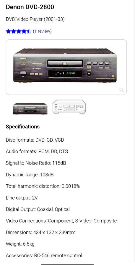 Denon Dvd-2800 - nuotraukos Nr. 8