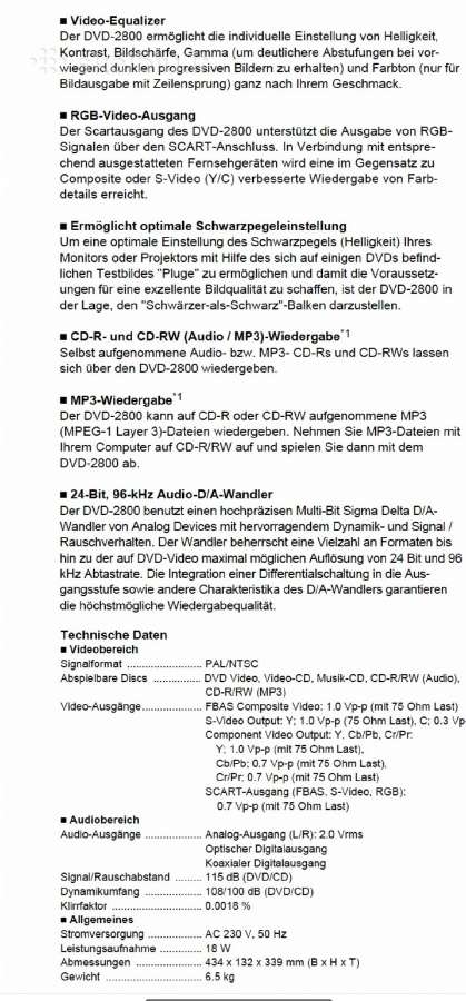 Denon Dvd-2800 - nuotraukos Nr. 10