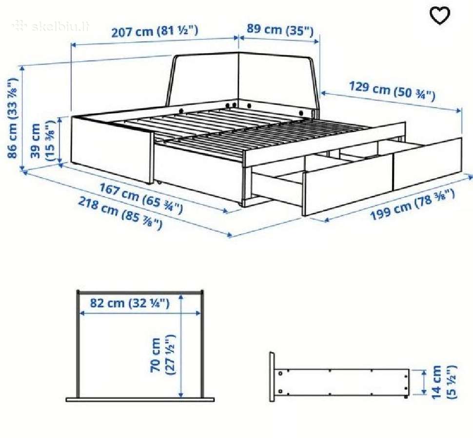 Lova Ikea Flekke - nuotraukos Nr. 2