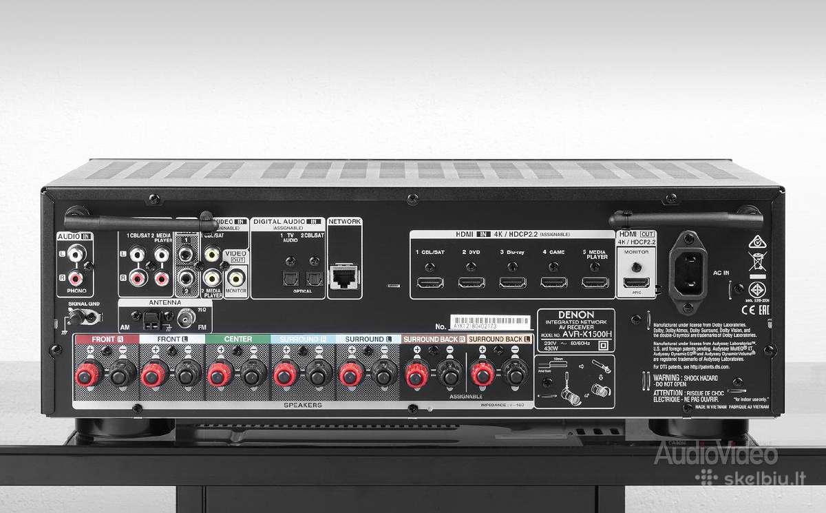 Denon avr x1500h namu kino stiprintuvas - nuotraukos Nr. 2