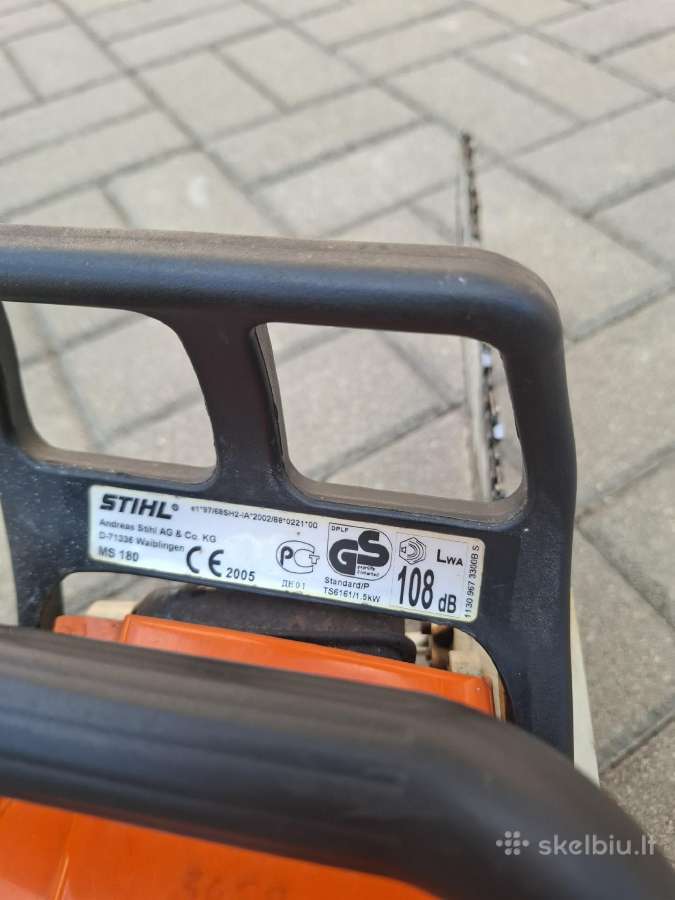 Benzininis pjūklas Stihl Ms 180 - nuotraukos Nr. 5