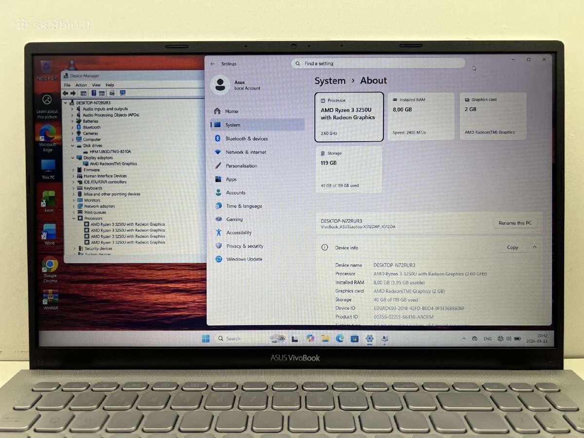 Asus X512d - nuotraukos Nr. 2