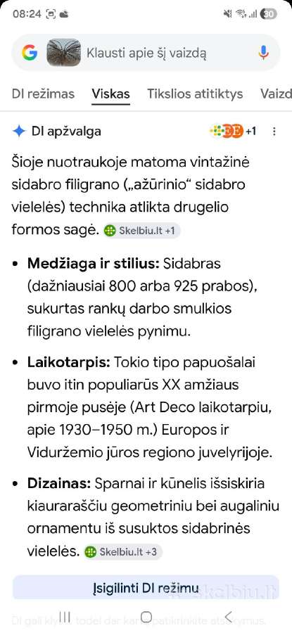 Vintage sidabrinės sagės - nuotraukos Nr. 7