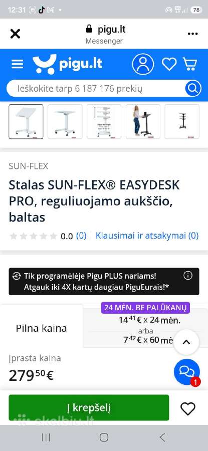 Stalas Sun-flex Easy Desk Pro - nuotraukos Nr. 4