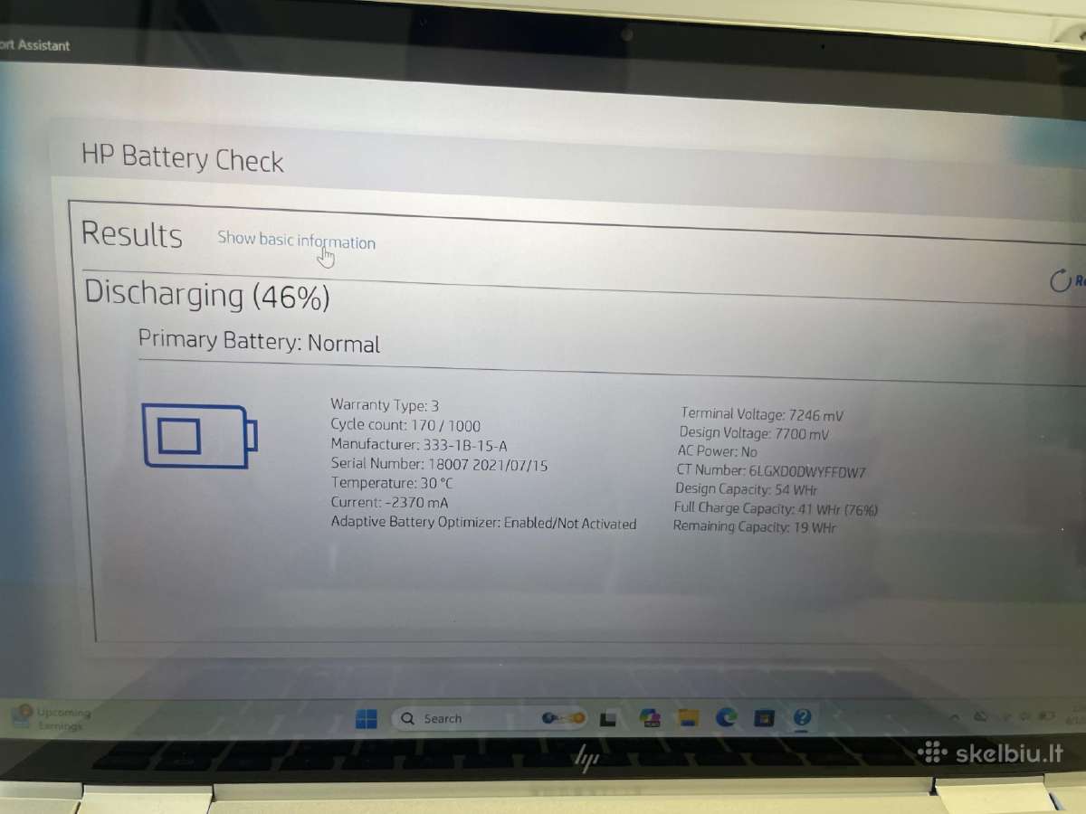 Hp Elitebook x360 1030 G7 i5-10310 16gb 256gb SSD - nuotraukos Nr. 8