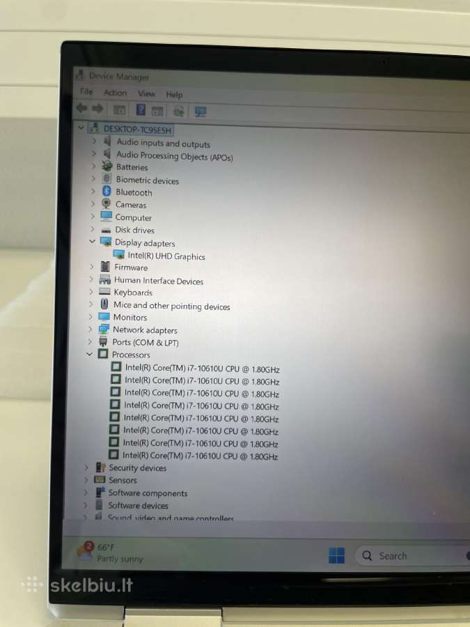 Hp Elitebook x360 1030 G7 i5-10310 16gb 256gb SSD - nuotraukos Nr. 9