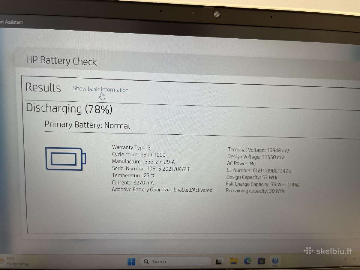 Hp Elitebook 830 G7 i5-10310u 16gb RAM 256 GB SSD - nuotraukos Nr. 7