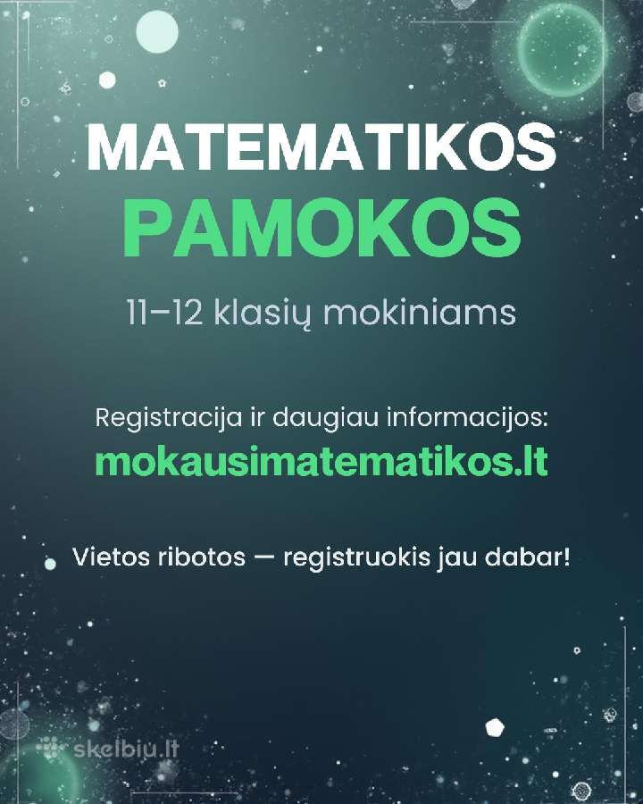 Matematikos korepetitorius 11-12 klasei - nuotraukos Nr. 2