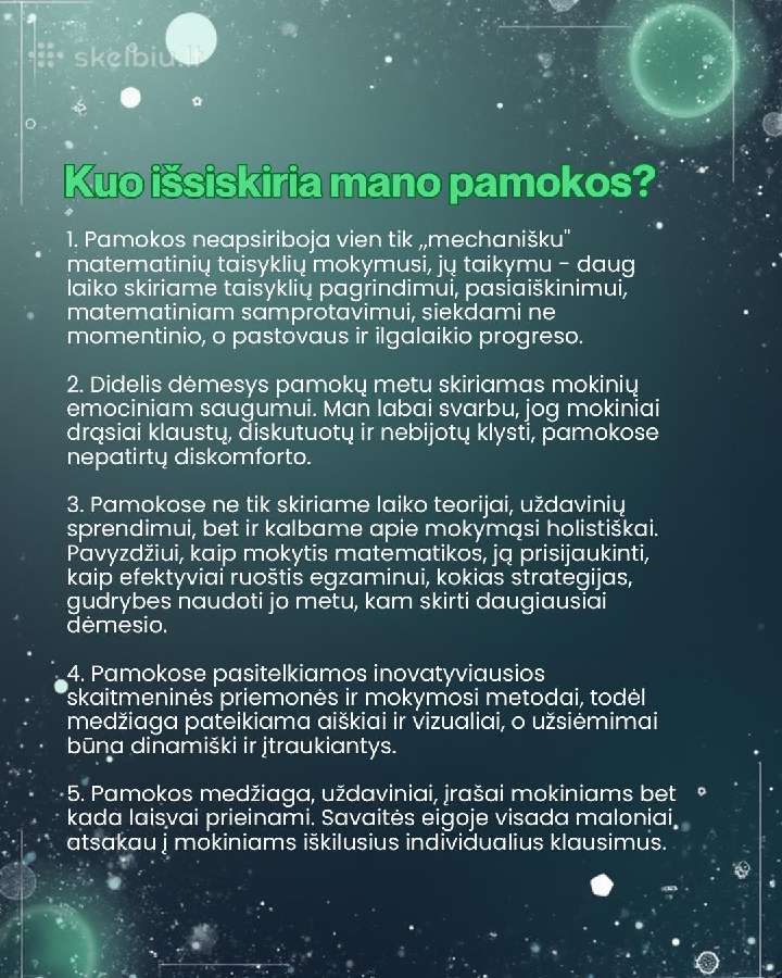 Matematikos korepetitorius 11-12 klasei - nuotraukos Nr. 7
