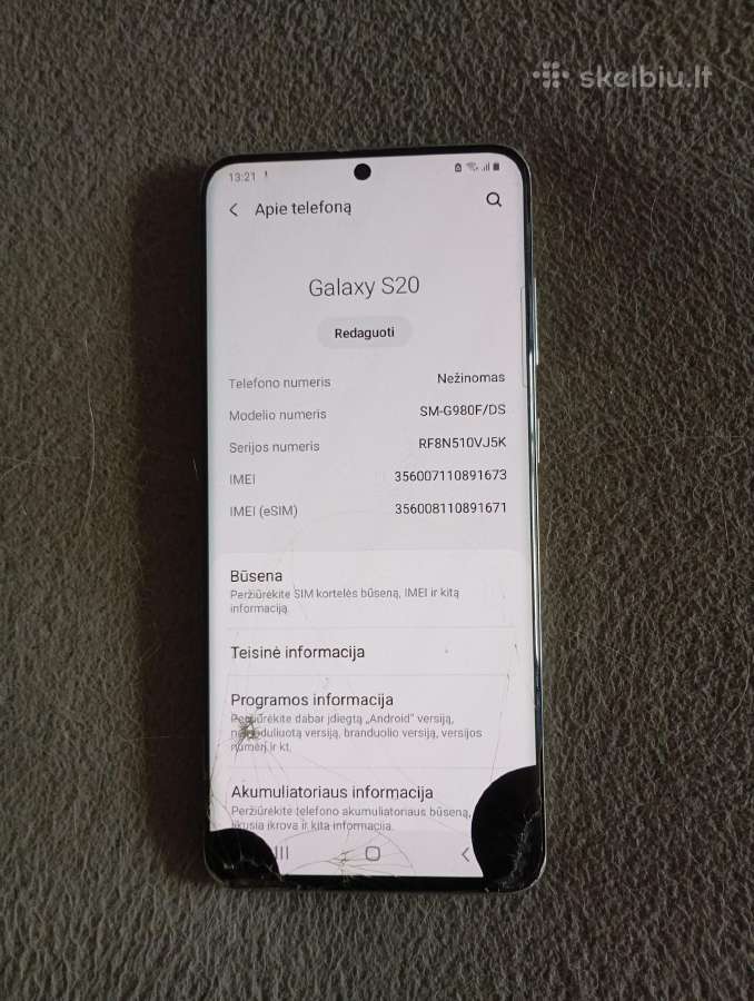 Samsung s20 128 GB - nuotraukos Nr. 5