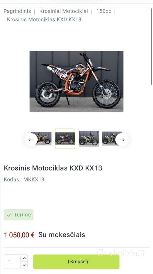 Naujas krosinis motociklas - nuotraukos Nr. 4
