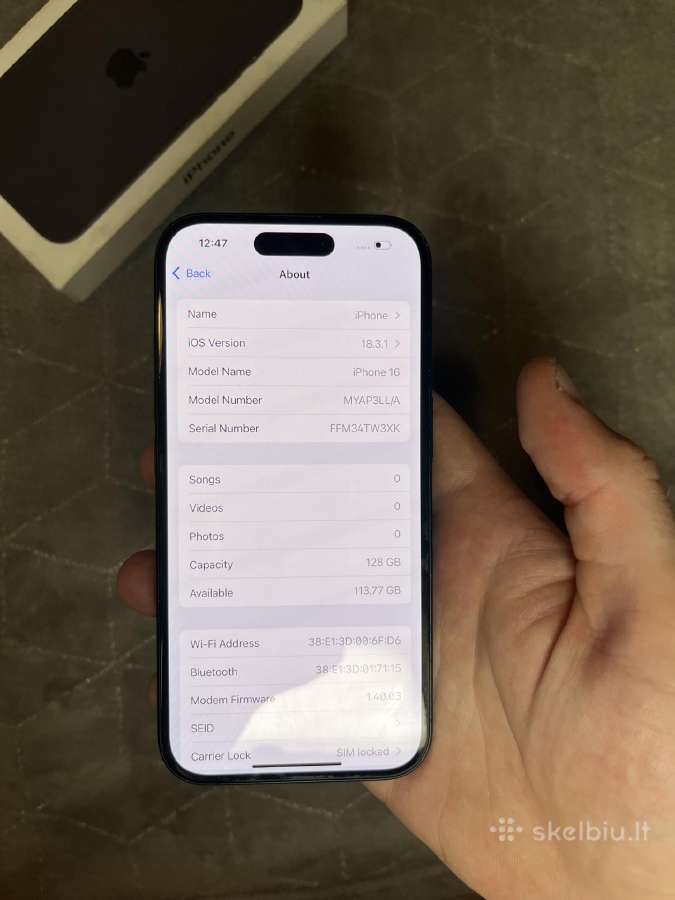iPhone 16 128 GB - nuotraukos Nr. 4