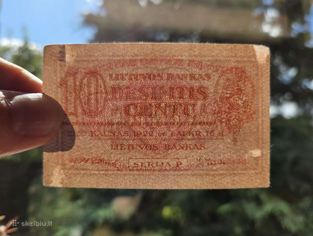 10 centų 1922 Lietuva - nuotraukos Nr. 3