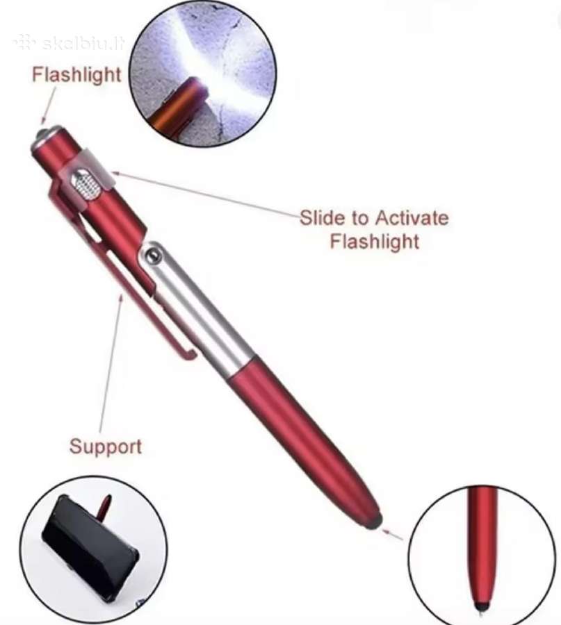 Daugiafunkcis 4in1 tušinukas su LED šviesele - nuotraukos Nr. 5