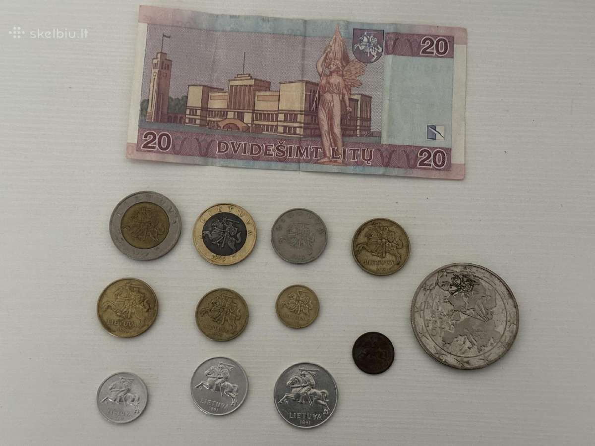 Litai, banknotas ir medalis - nuotraukos Nr. 2