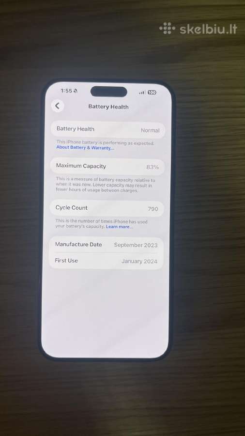 iPhone 15 Pro Max 256gb Black Titanium - nuotraukos Nr. 6