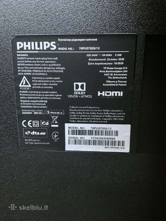 Televizorius Philips 70pus7505/12 Modelis - nuotraukos Nr. 6