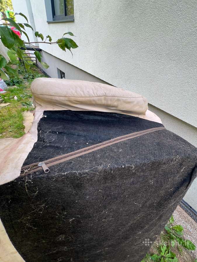 Vintažinis medžio masyvo sofos rėmas su grotelėmis - nuotraukos Nr. 7