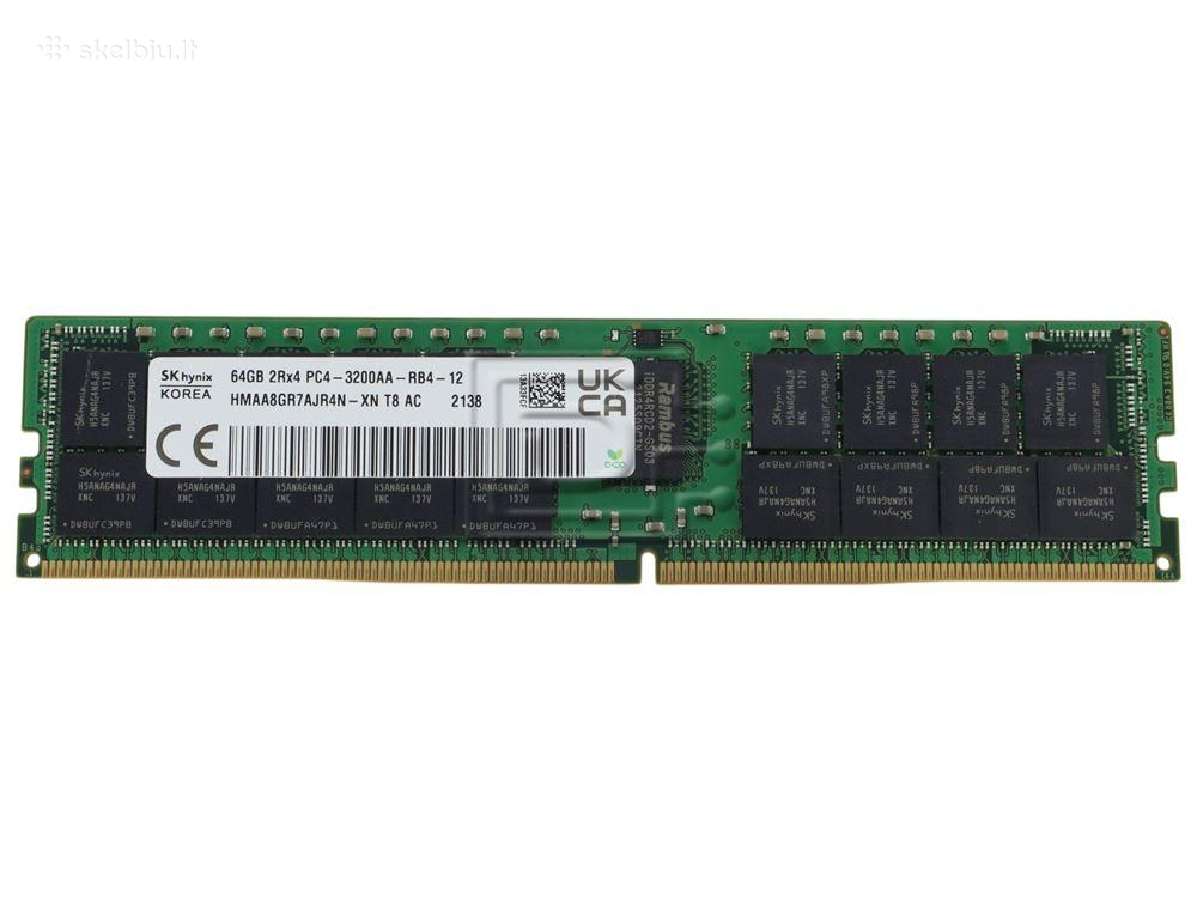 Serverinė atmintis 64gb Ddr4-3200 Ecc Rdimm Sk - nuotraukos Nr. 3