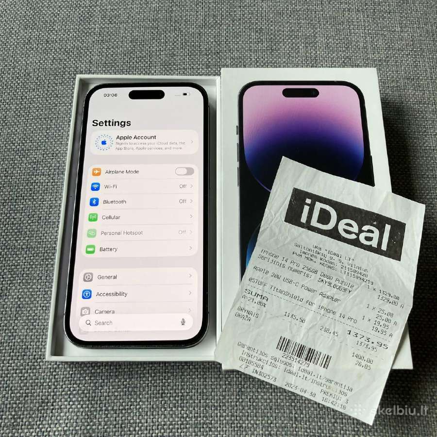Apple iPhone 14 Pro 256gb Deep Purple - nuotraukos Nr. 2