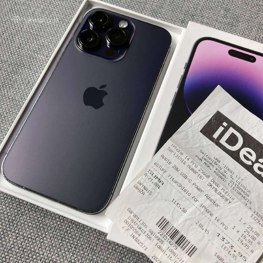 Apple iPhone 14 Pro 256gb Deep Purple - nuotraukos Nr. 7