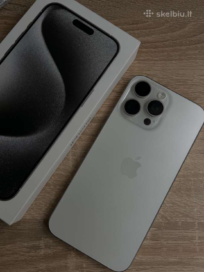 iPhone 15 Pro Max 256 GB White Titanium - nuotraukos Nr. 4