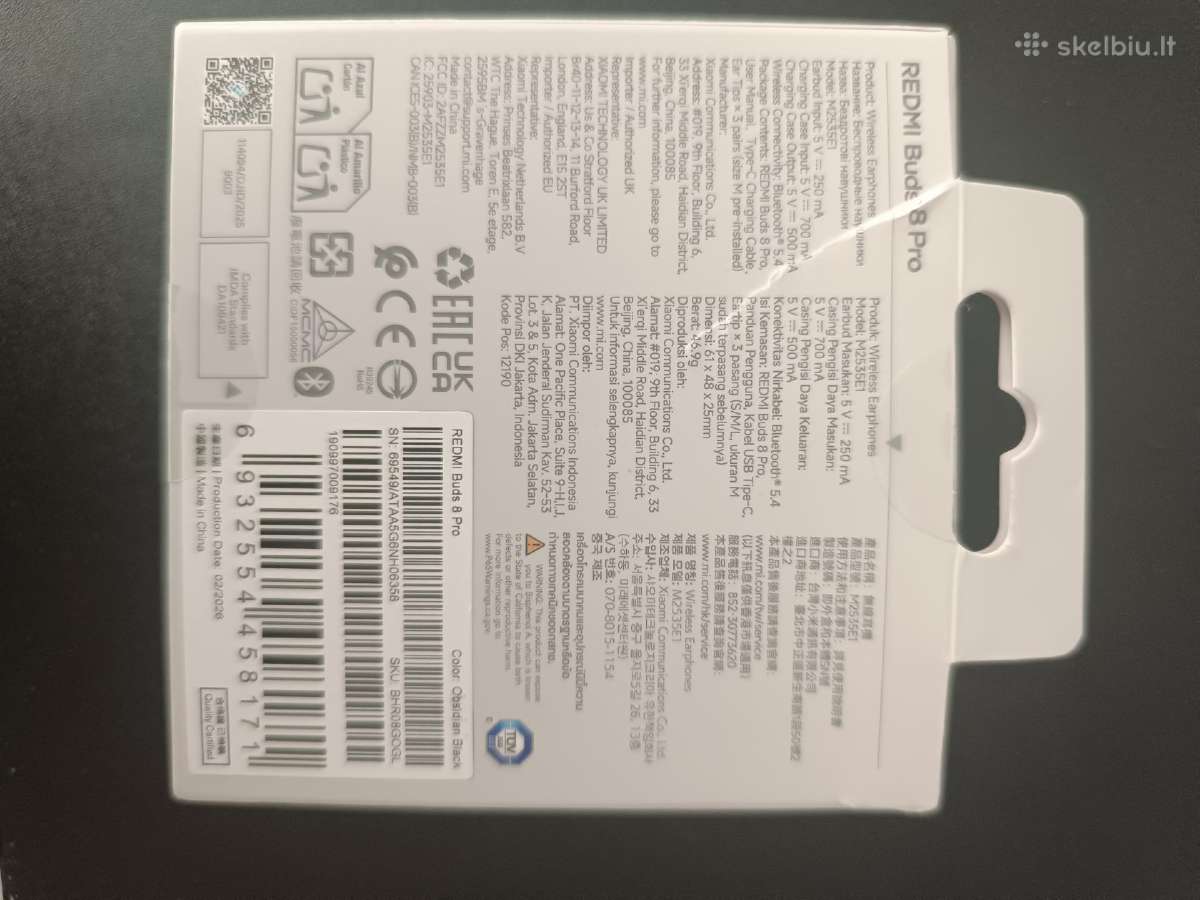 Xiaomi buds 8 pro - nuotraukos Nr. 2