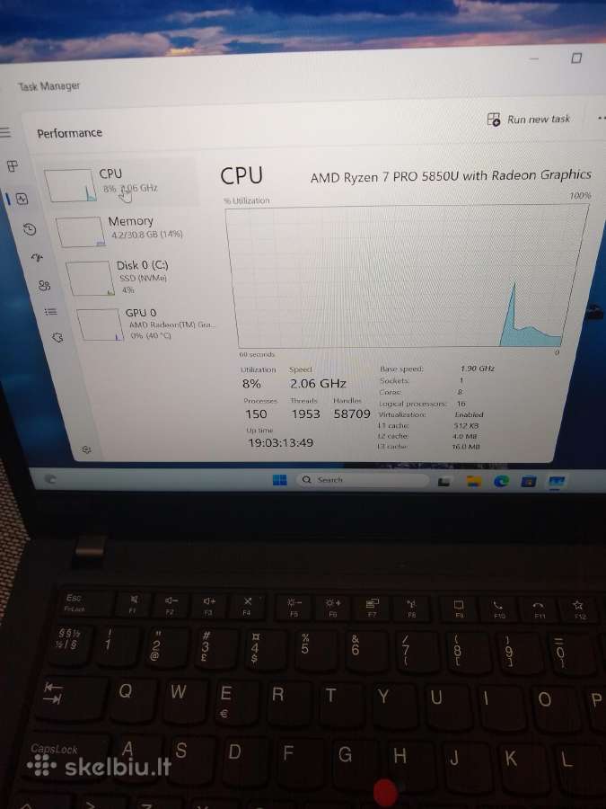 T14 i7-1165/32/500/ryzen pro - nuotraukos Nr. 4