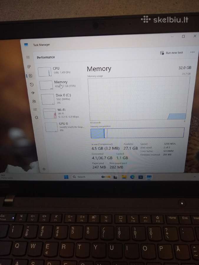 T14 i7-1165/32/500/ryzen pro - nuotraukos Nr. 6