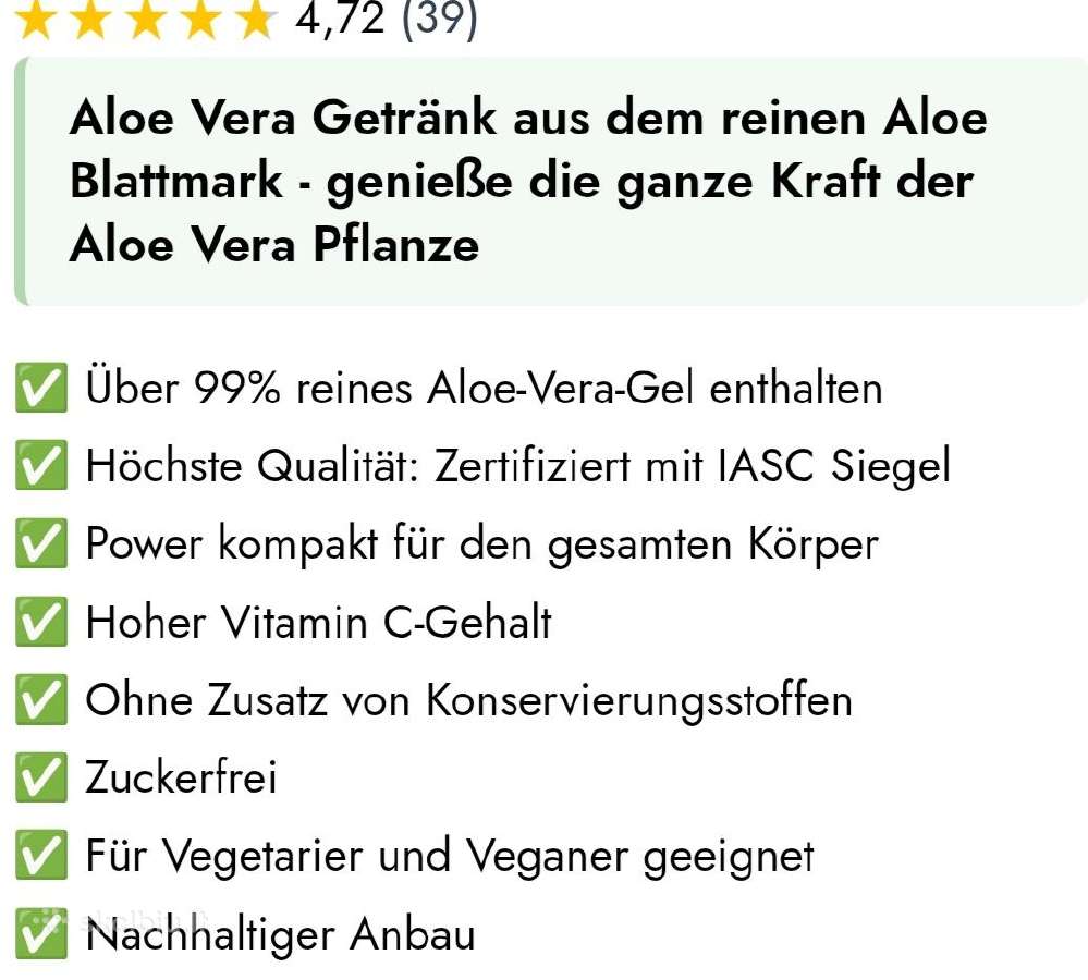 Apie Vera sultys 1l - nuotraukos Nr. 2