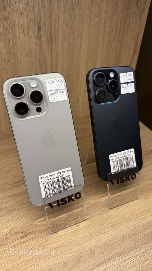 Apple iPhone 15 pro 256gb ir 128gb - nuotraukos Nr. 2
