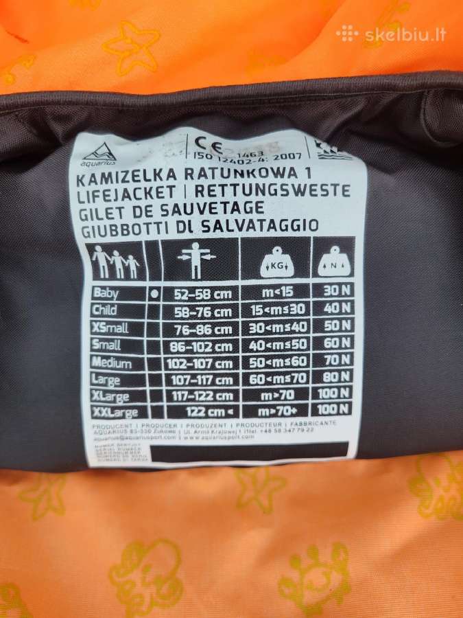 Vaikiška gelbėjimosi liemenė 15kg - nuotraukos Nr. 2