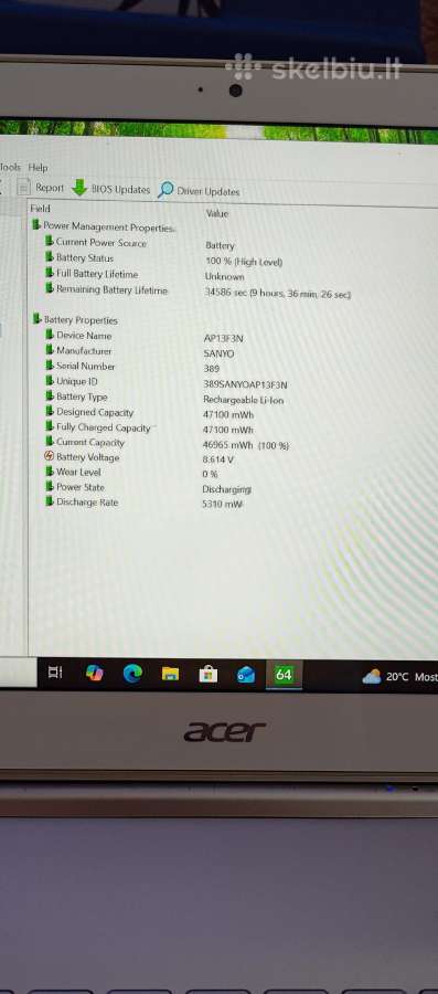 Acer Aspire S7, 14"fhd - nuotraukos Nr. 2