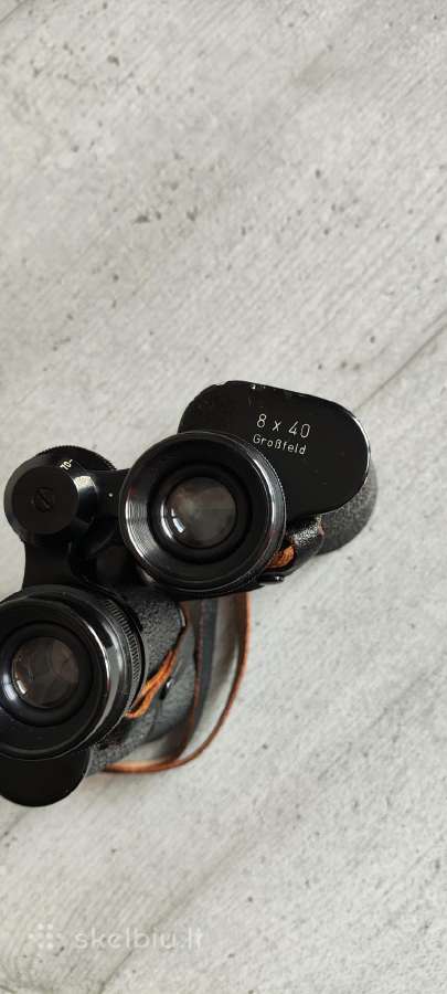 Vokiškas žiūronas Optomax 8x40 su odiniu dėklu - nuotraukos Nr. 5