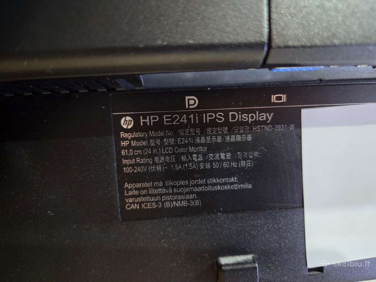 Monitorius Hp Elitedisplay E241i - nuotraukos Nr. 3