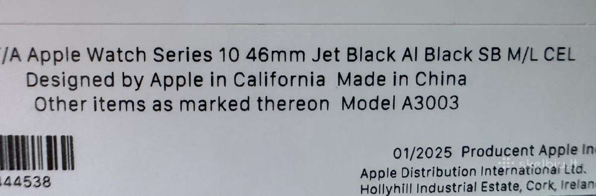 Apple Watch Series 10 46mm Jet Black - nuotraukos Nr. 2