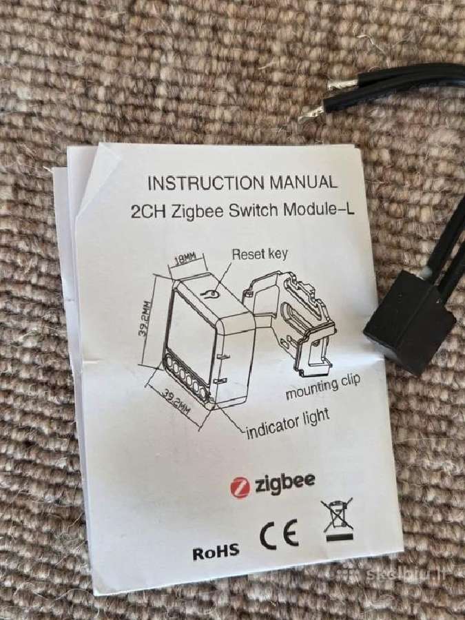 2 kanalų Zigbee jungiklio modulis - nuotraukos Nr. 4