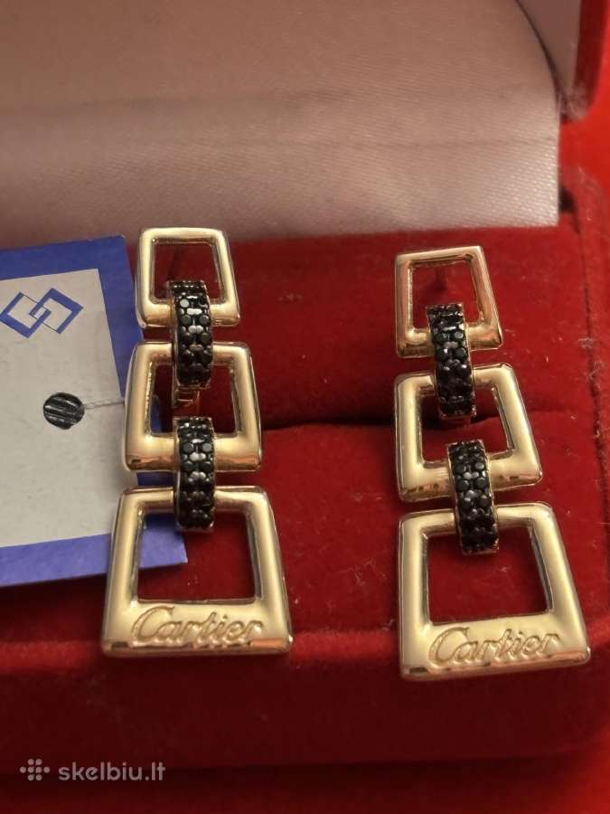 Prabangūs išskirtiniaiauksiniai Cartier auskarai - nuotraukos Nr. 2