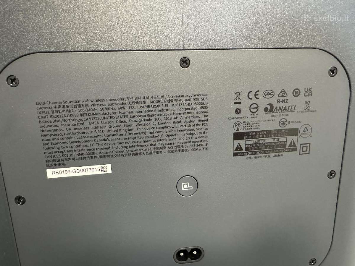 Jbl Bar 500 namu kino sistema - nuotraukos Nr. 2