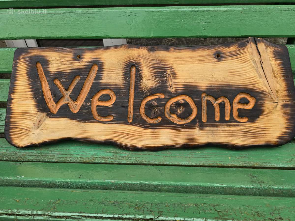 Medinė Welcome iškaba - nuotraukos Nr. 2