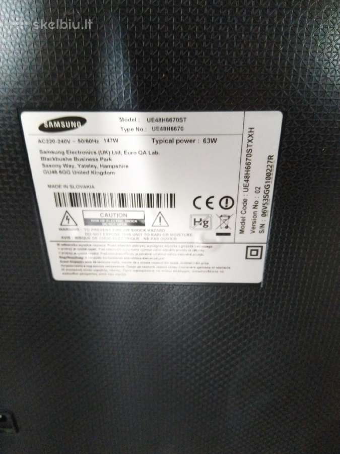 Samsung Ue48h6670st-skiles ekranas. - nuotraukos Nr. 3