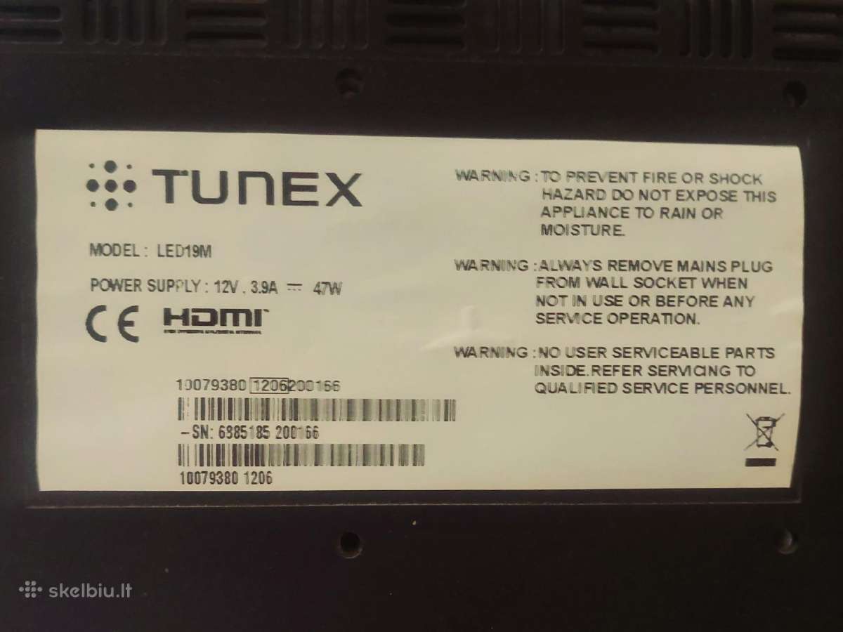 TV tunex Led19m - nuotraukos Nr. 3