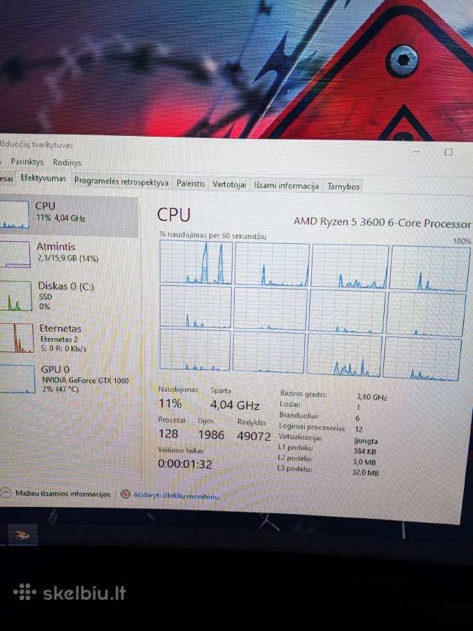 Ryzen 5 3600/ Gtx 1080 8gb / 16gb / 512gb Nvme m.2 - nuotraukos Nr. 23