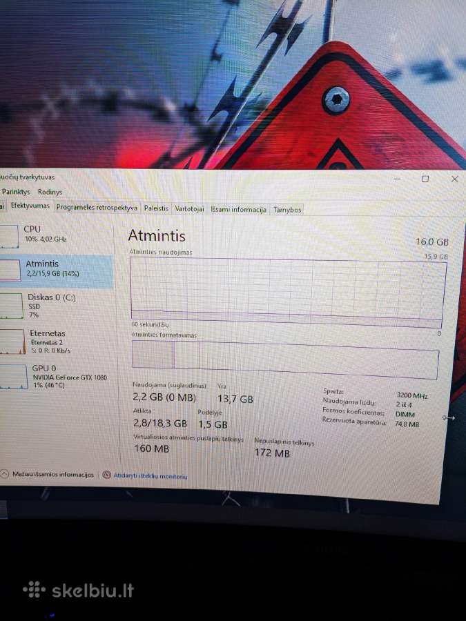 Ryzen 5 3600/ Gtx 1080 8gb / 16gb / 512gb Nvme m.2 - nuotraukos Nr. 24