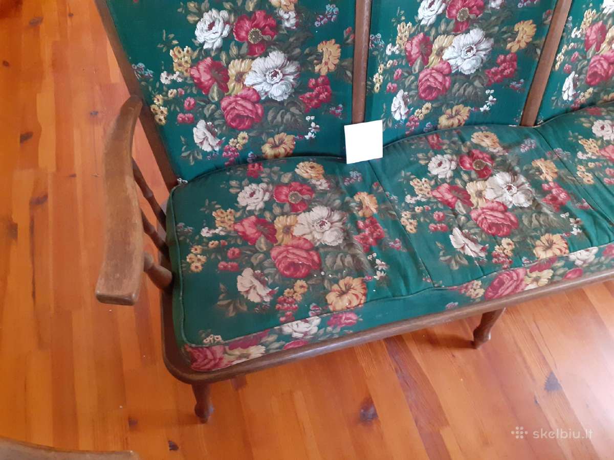Vintažinis medinis baldų komplektas mid-century - nuotraukos Nr. 17
