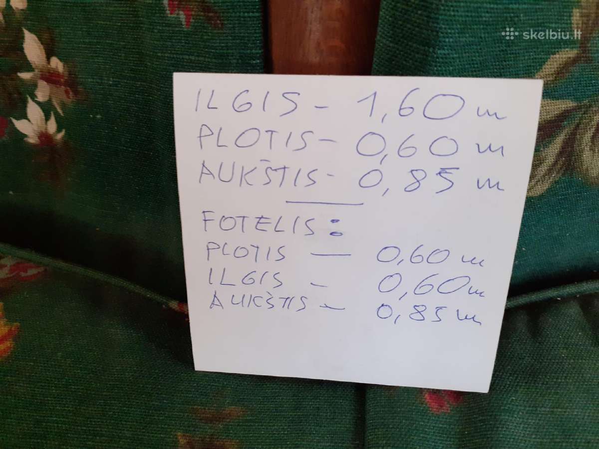 Vintažinis medinis baldų komplektas mid-century - nuotraukos Nr. 24