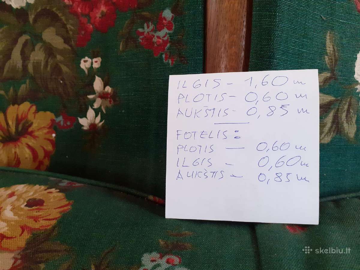 Vintažinis medinis baldų komplektas mid-century - nuotraukos Nr. 10
