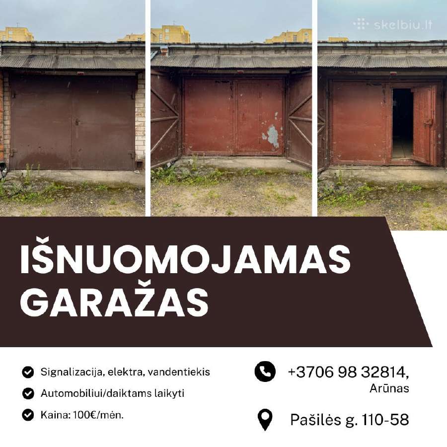 Išnuomoju garažą pašilės GT.110 - nuotraukos Nr. 8