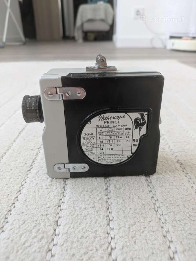 Pathescope Prince 9.5mm 1959 vintažinė kamera - nuotraukos Nr. 3
