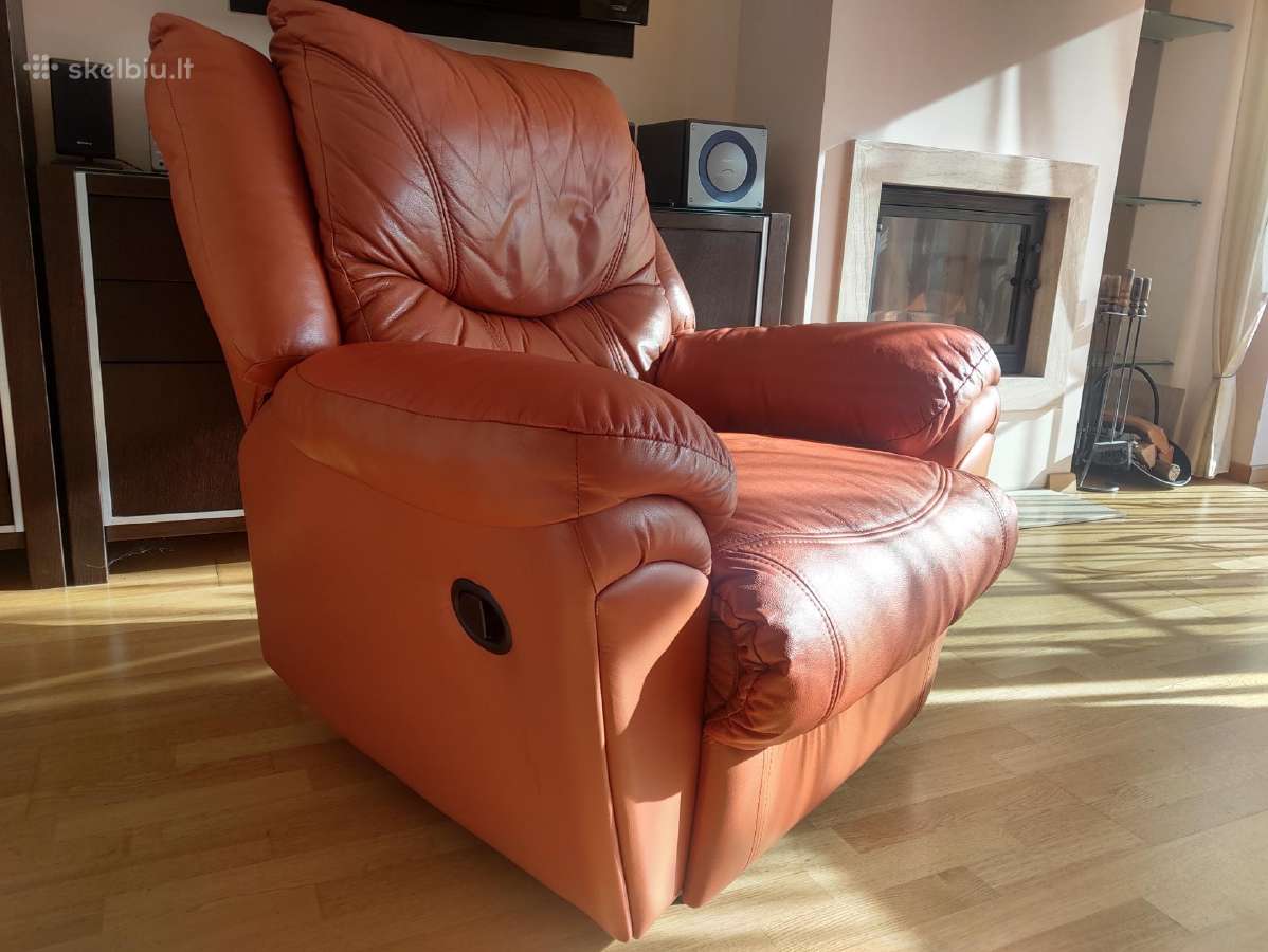 Odinė sofa ir comfort fotelis - nuotraukos Nr. 6